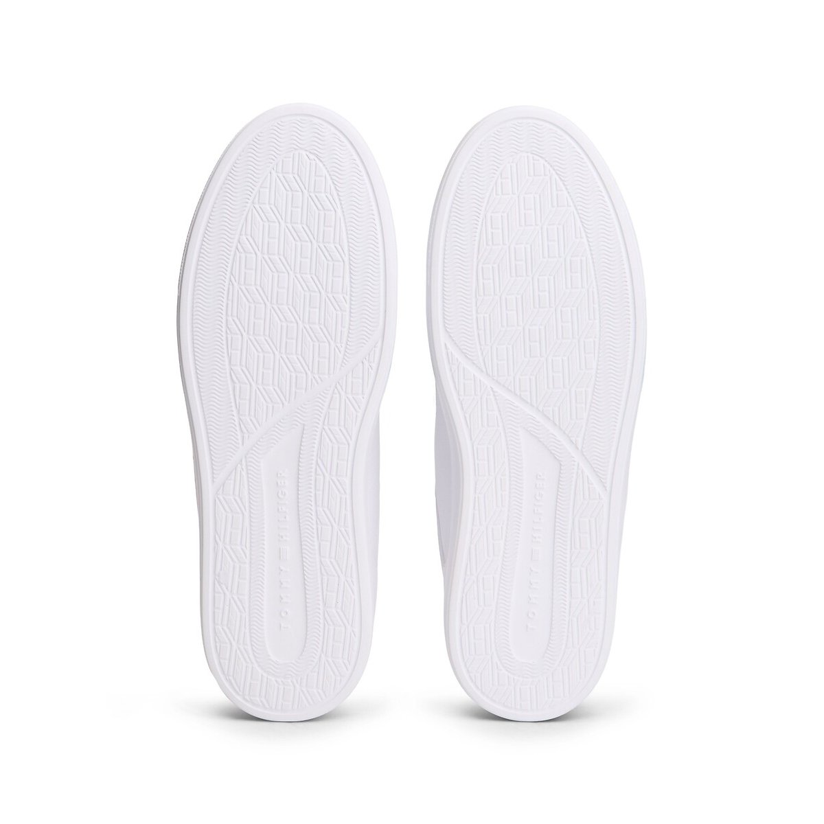 Zapatillas de piel ICON COURT LIGHT blanco/azul oscuro, TOMMY HILFIGER