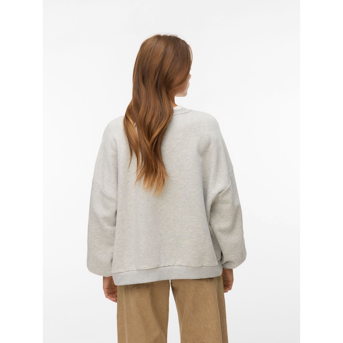 Sweat-Shirt grise - light grey melange, VERO MODA