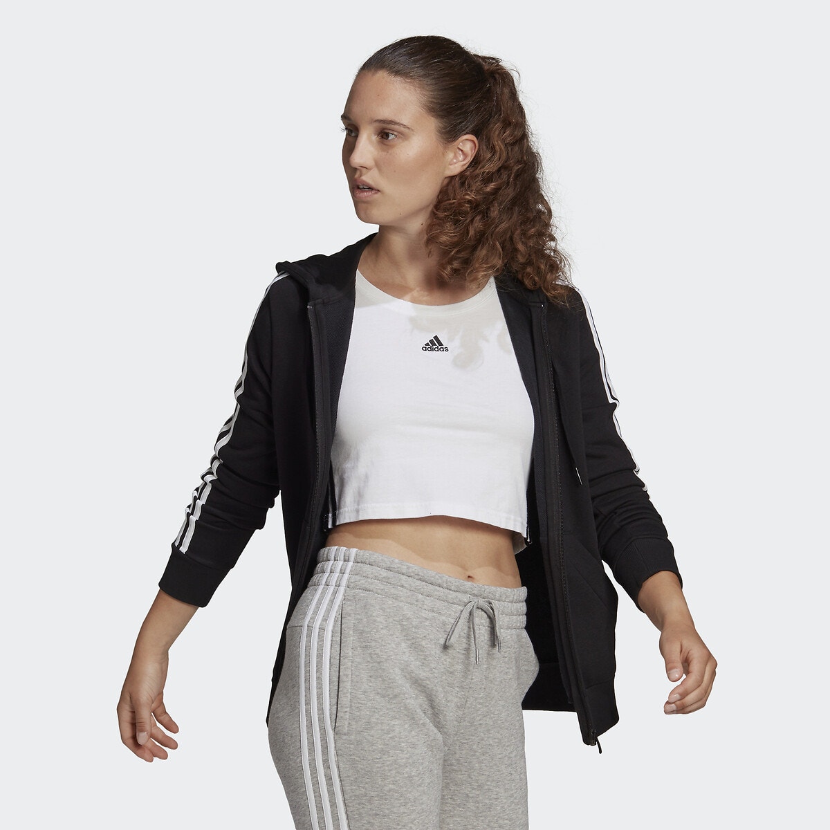 Sweat À Capuche Essentials Full-zip noir, adidas Performance