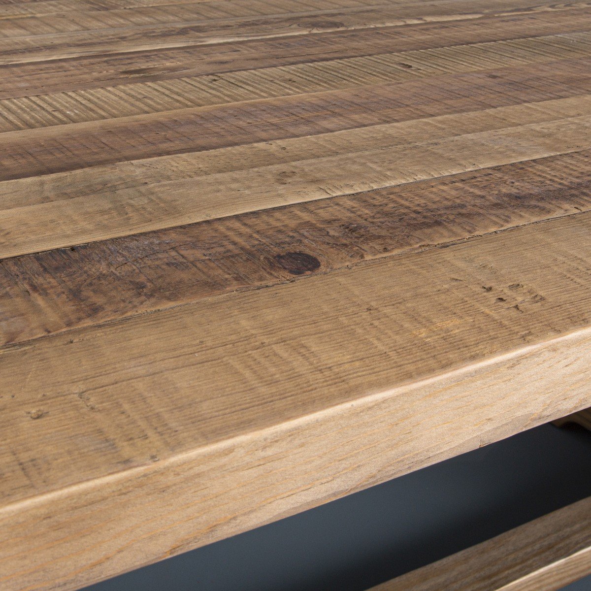 Table à manger en pin massif Pieds Vieux bois L280 cm bois, SIGNATURE