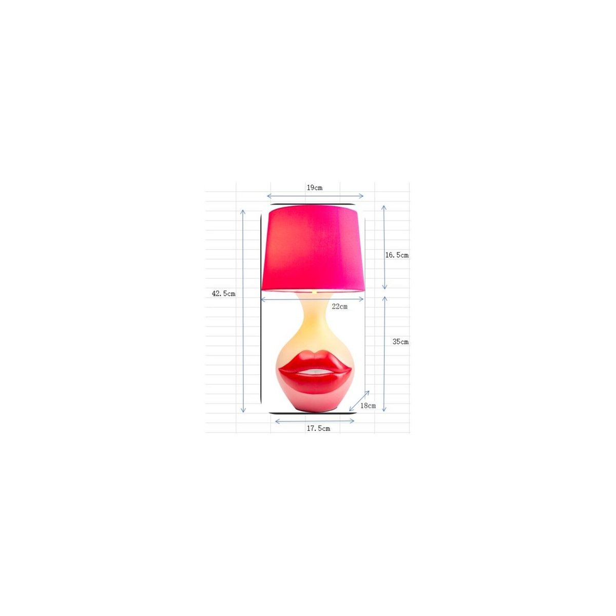 Lampe lèvres rose, KARE DESIGN