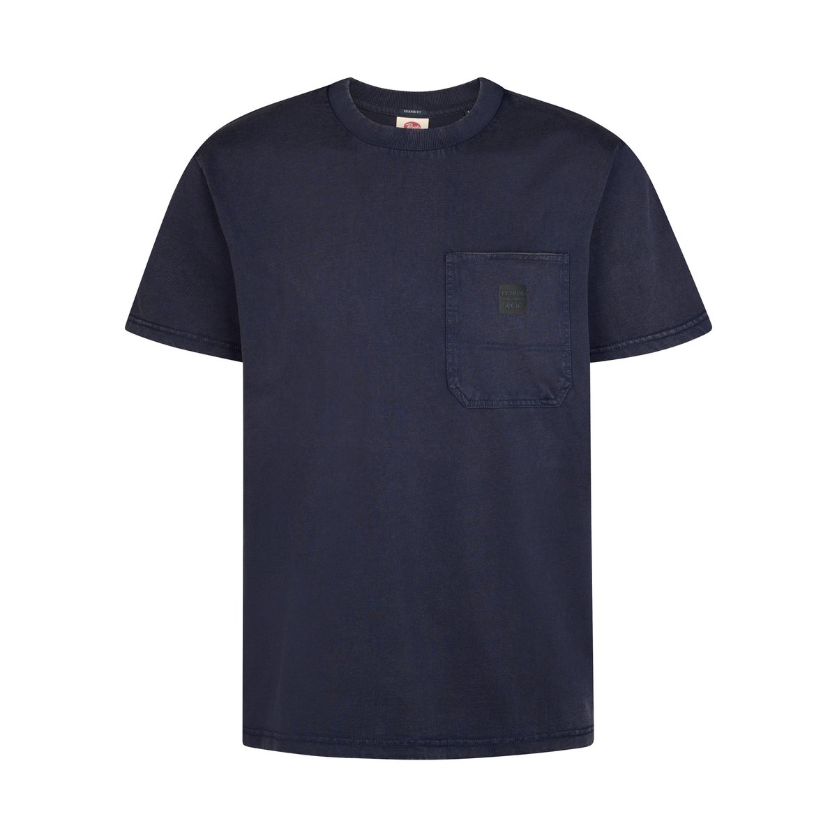 T-shirt en coton avec poche poitrine vaughn bleu royal navy, PETROL INDUSTRIES