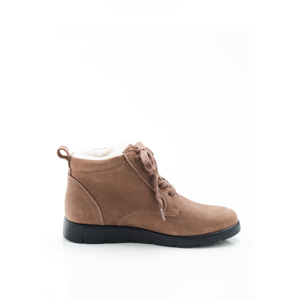 Bottillons zippés à lacets Thermolactyl marron taupe, DAMART