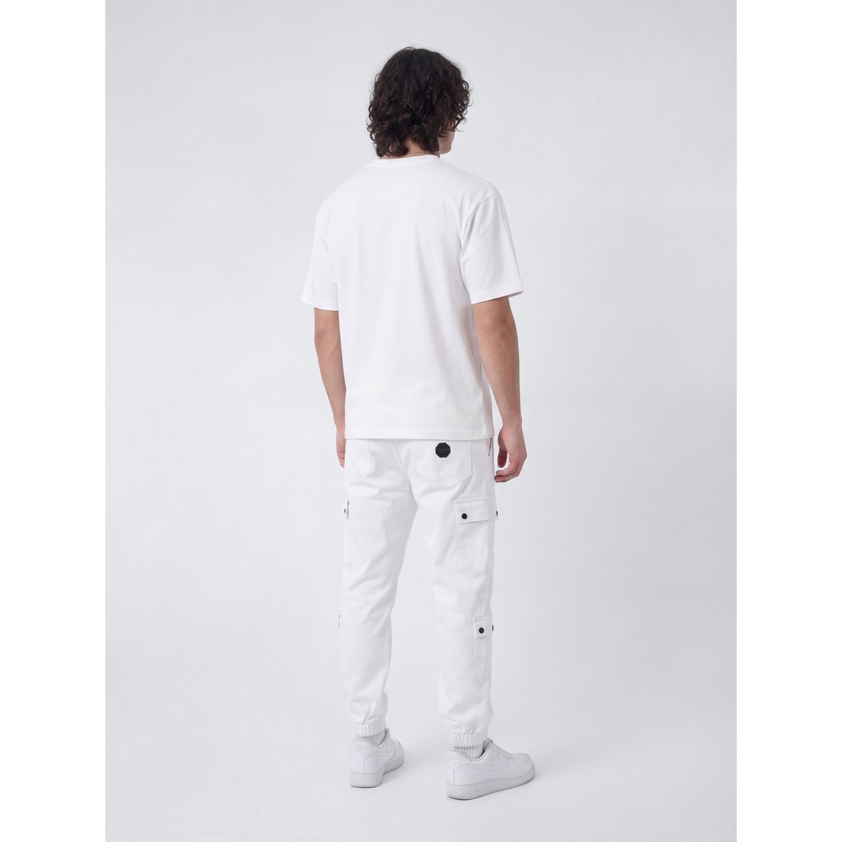 Cargo multi-poches avec serrage élastique blanc, PROJECT X