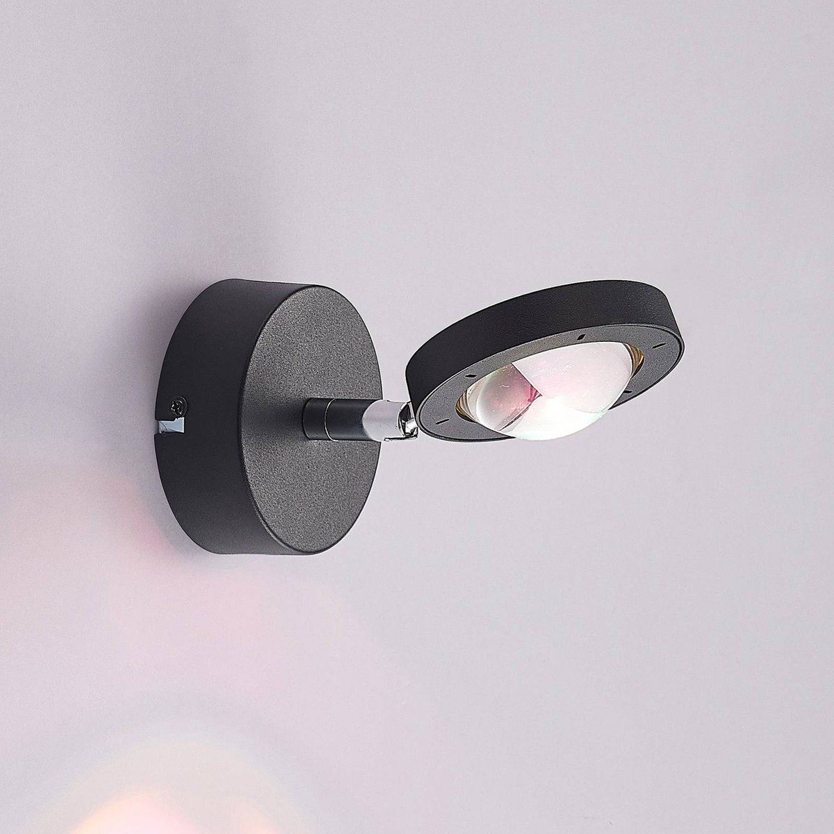 Applique en métal moderneLED, Edonita noir, LINDBY