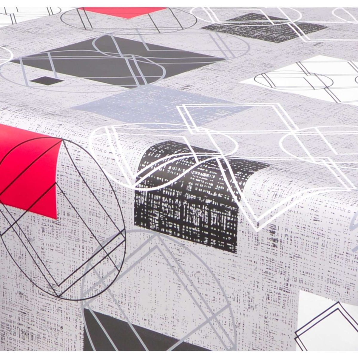 Nappe en toile cirée rectangulaire MOMA gris, TOILINUX