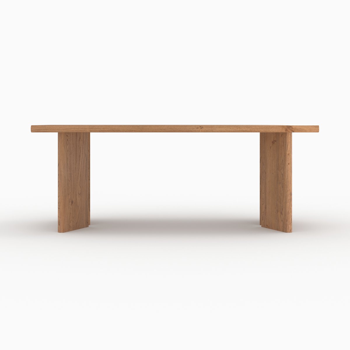 Table rectangulaire en bois d'orme 8 personnes - ALBANE marron, MAISON PAVANE