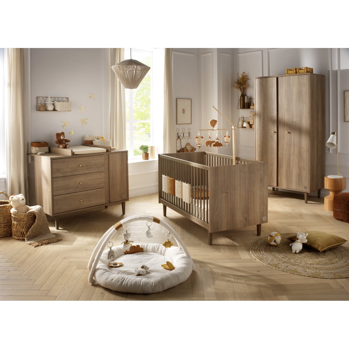 Lit évolutif - Little Big Bed décor imitation bois marron, SAUTHON