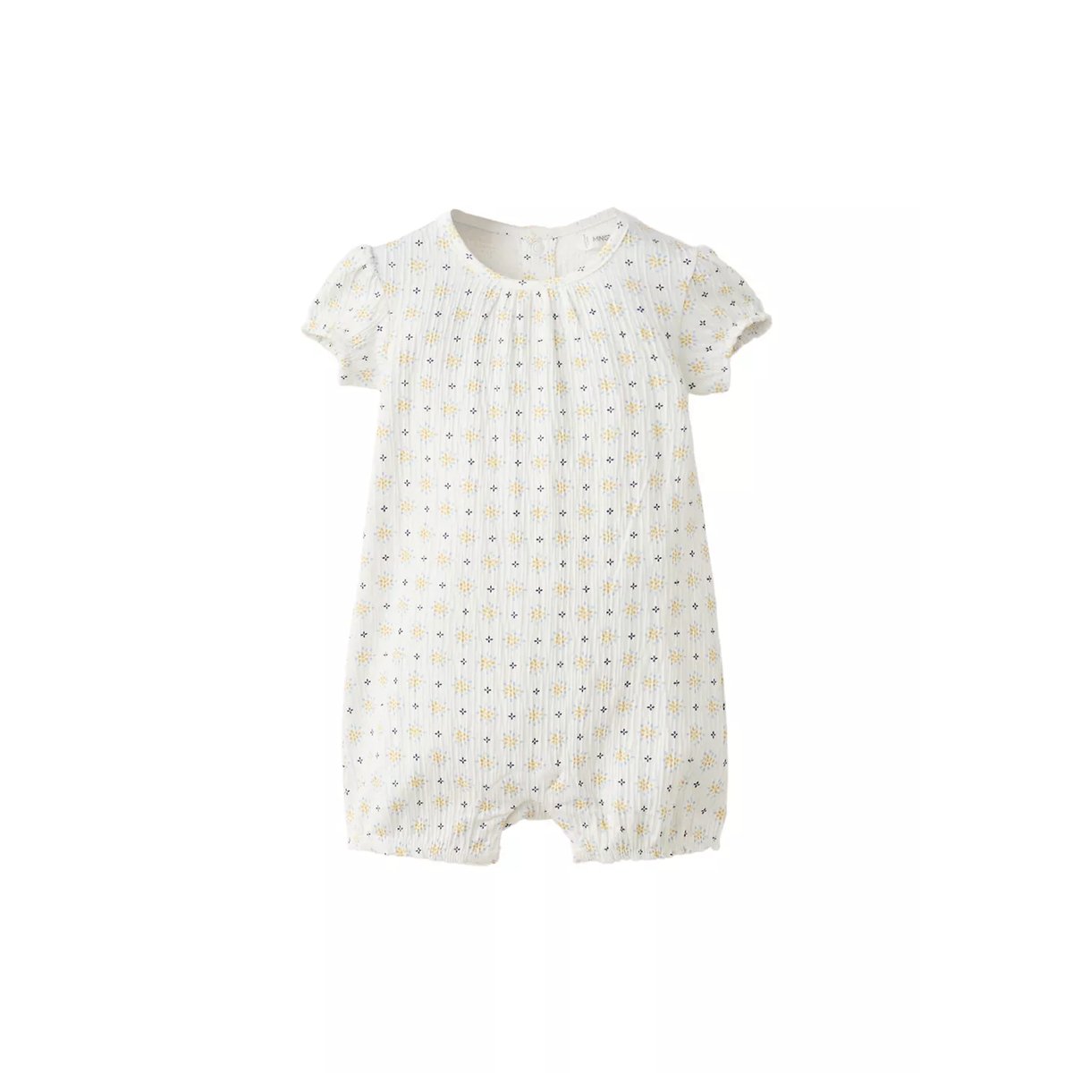 Pyjama coton imprimé blanc cassé, MANGO BABY