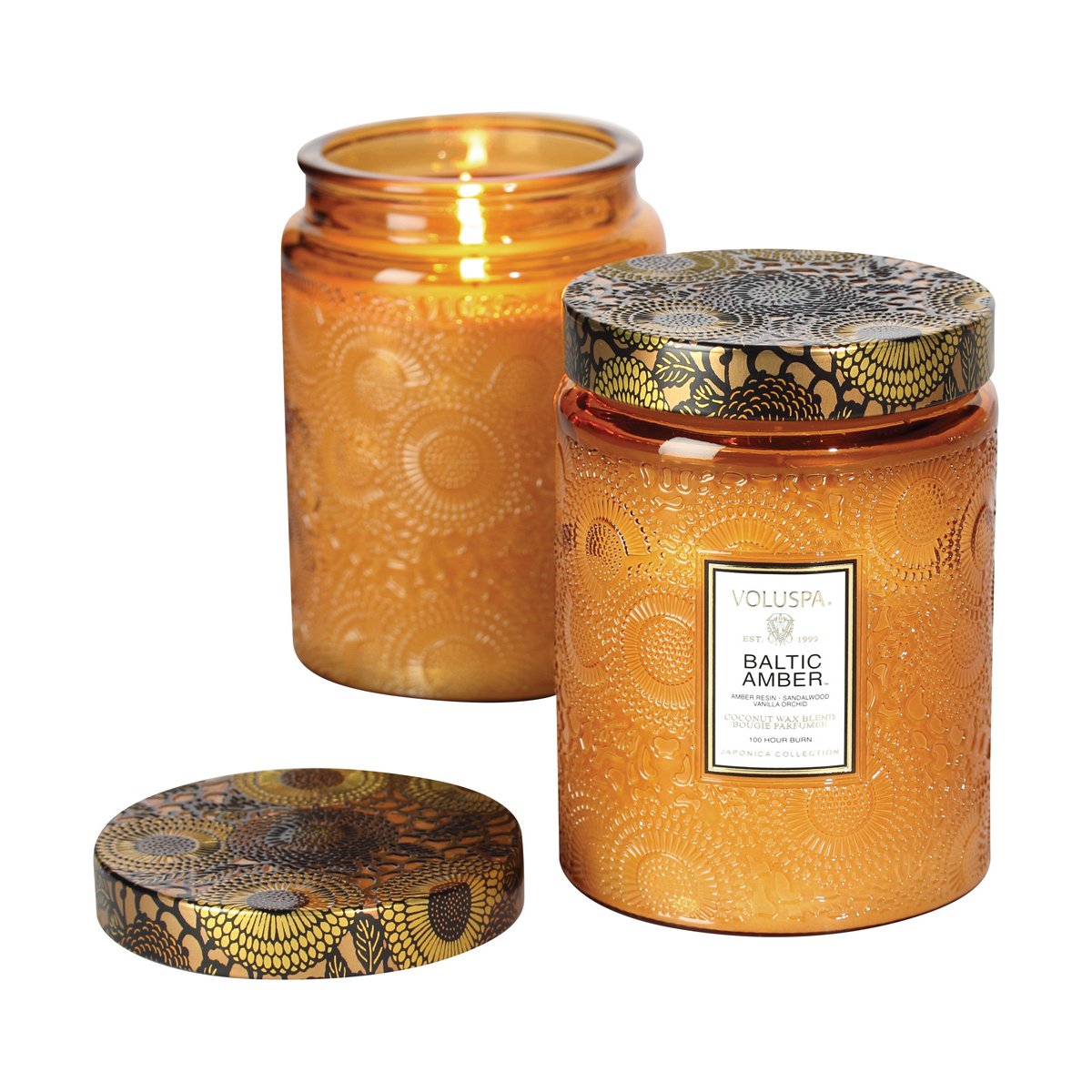 Bougie parfumée baltic amber coloris unique, VOLUSPA
