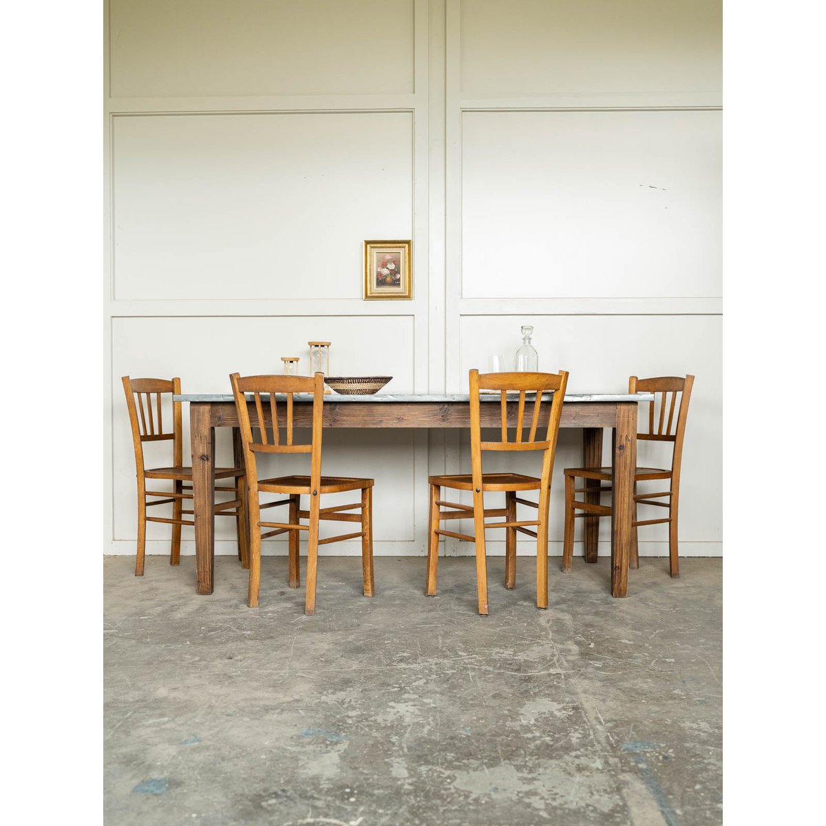 Grande table à manger de campagne Romy N°1556 - Bon état bois foncé, DEBONGOUT