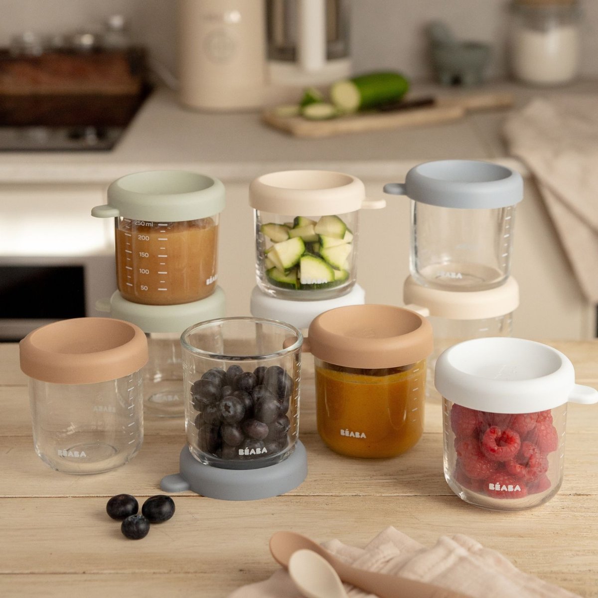 Coffret 10 portions verre multicolore, BEABA