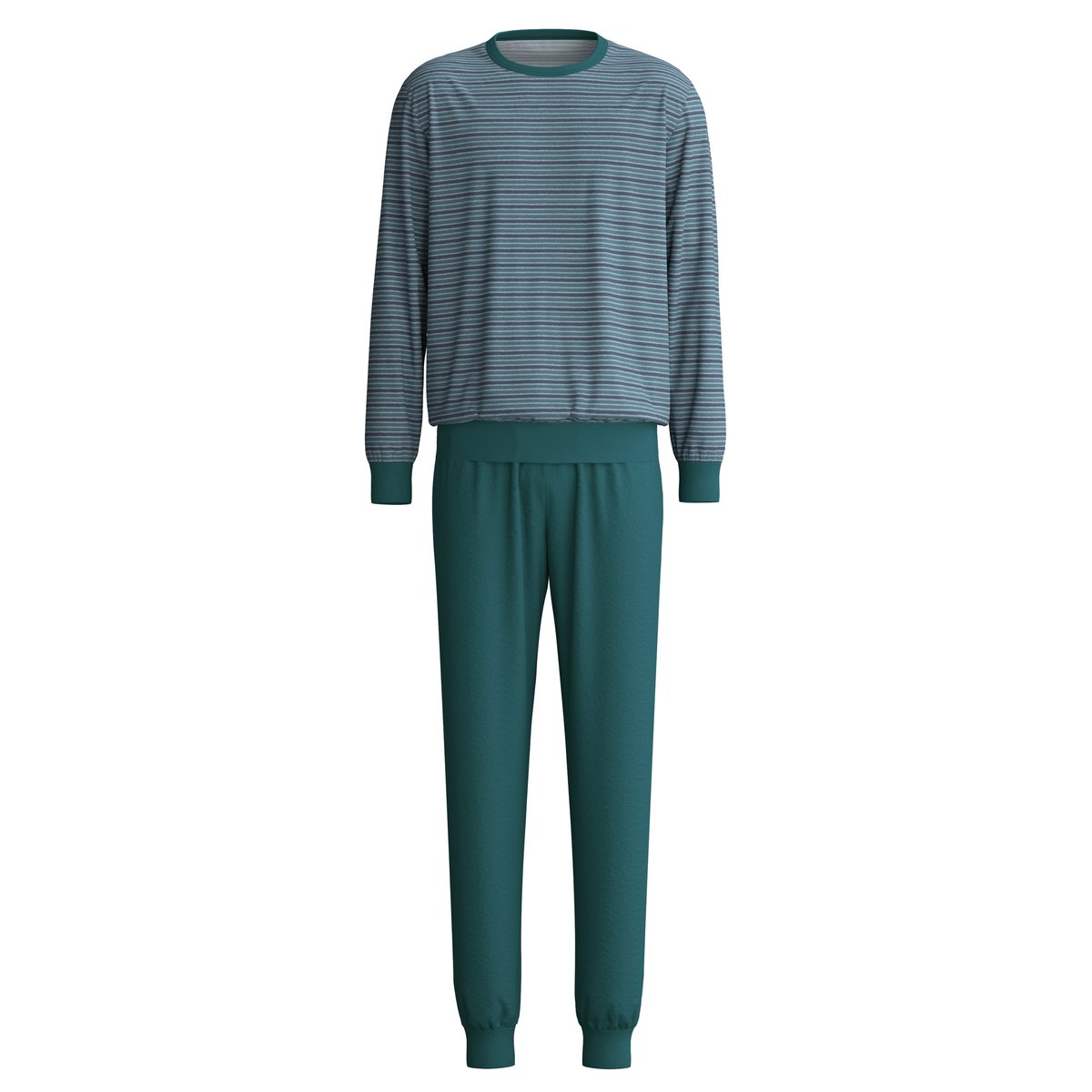 Pyjama avec bords élastiques manches longues Coton RELAX TERRY dark petrol, CALIDA
