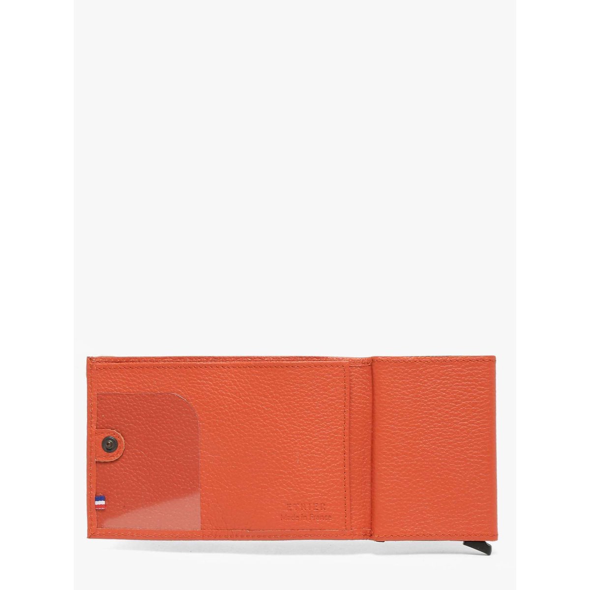 Porte-cartes cuir orange, ETRIER