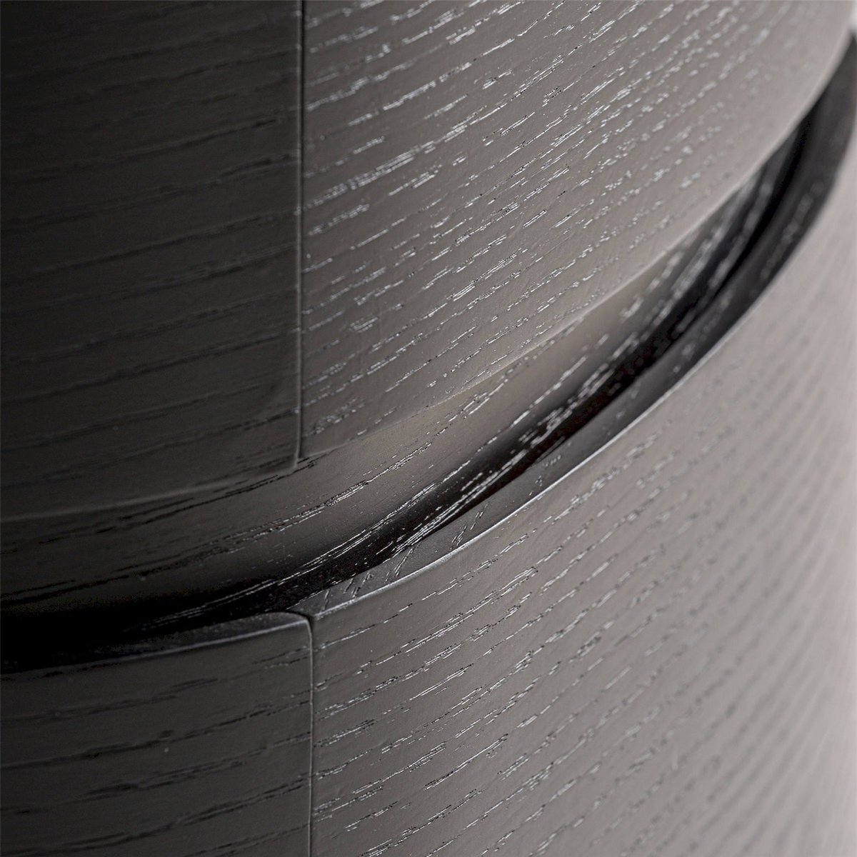 Table de chevet en bois collection isola noir et céramique blanche, RECOLLECTION