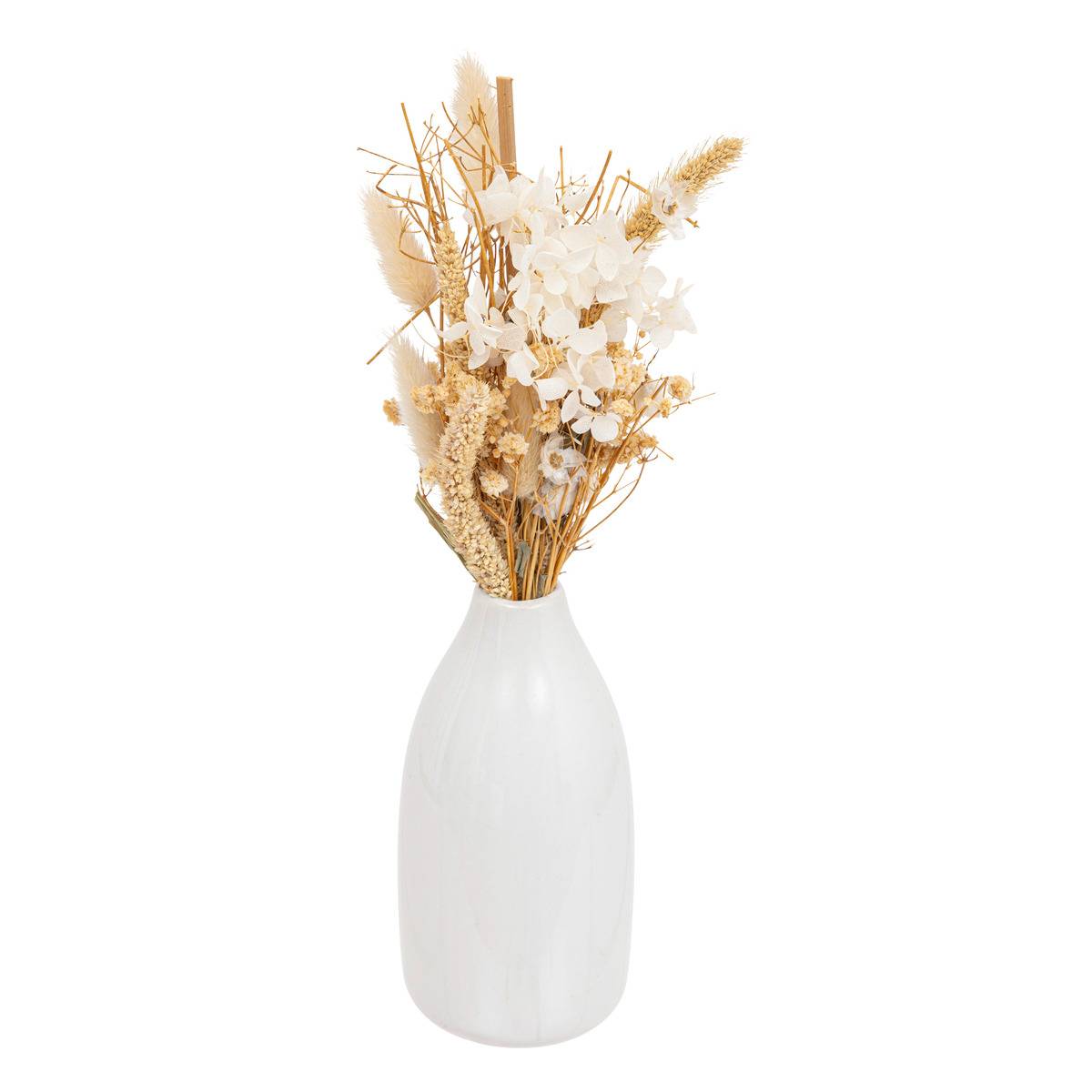 Composition fleurs séchées FLORAL COLLECTION beige, ATMOSPHERA