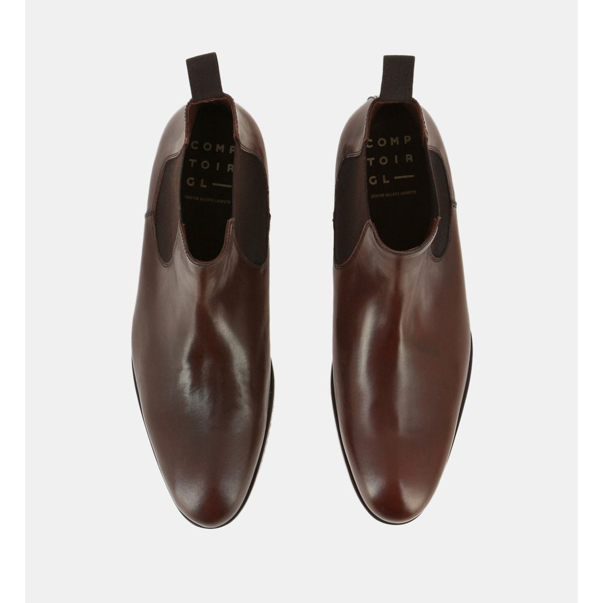 Boots chelsea auteuil cuir marron, COMPTOIR GL