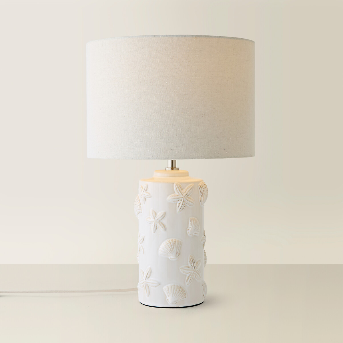 Sealey Embossed Seashell Table Lamp natural, ÉDITÉ