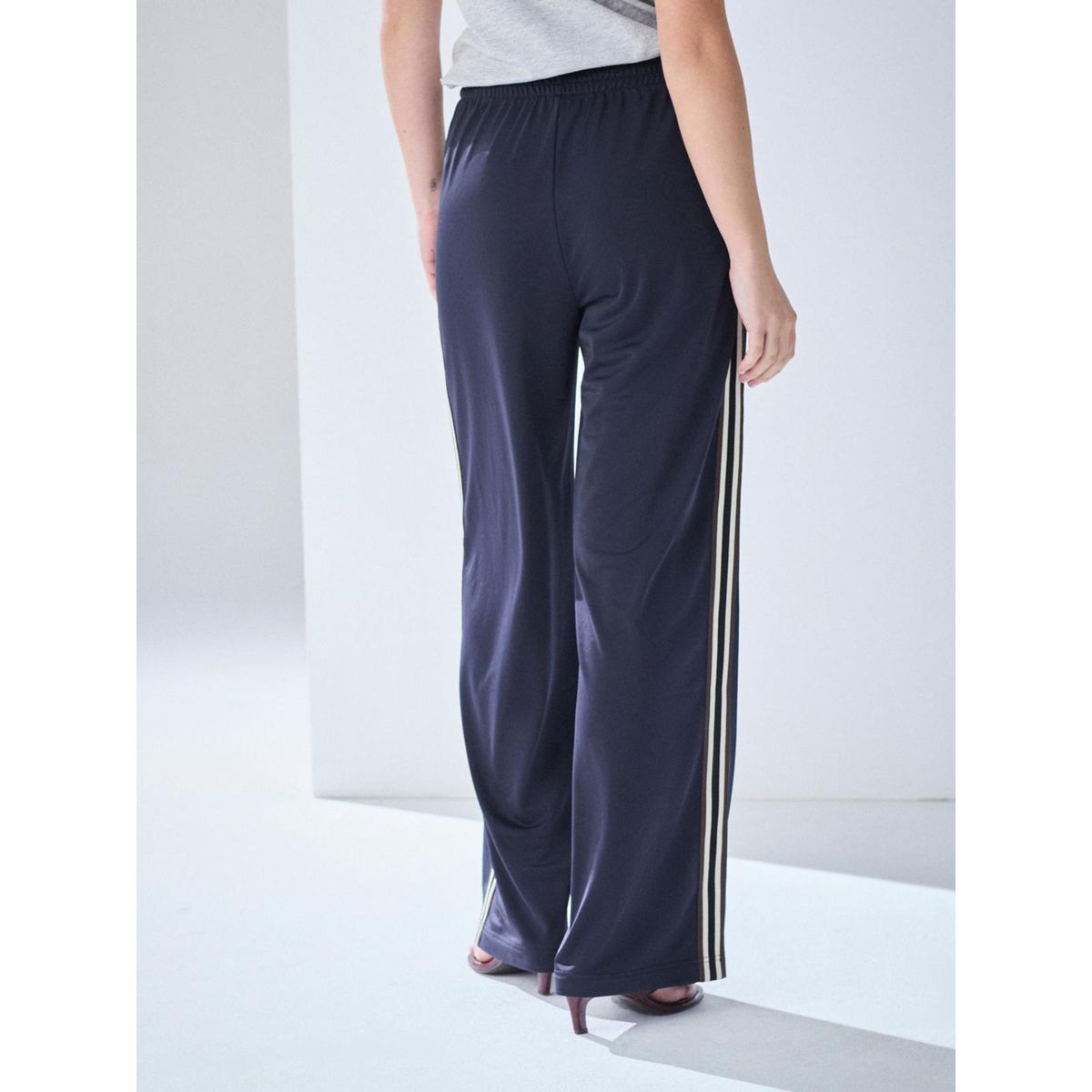 Pantalon large avec rayures sur le côté bleu marine, NEXT