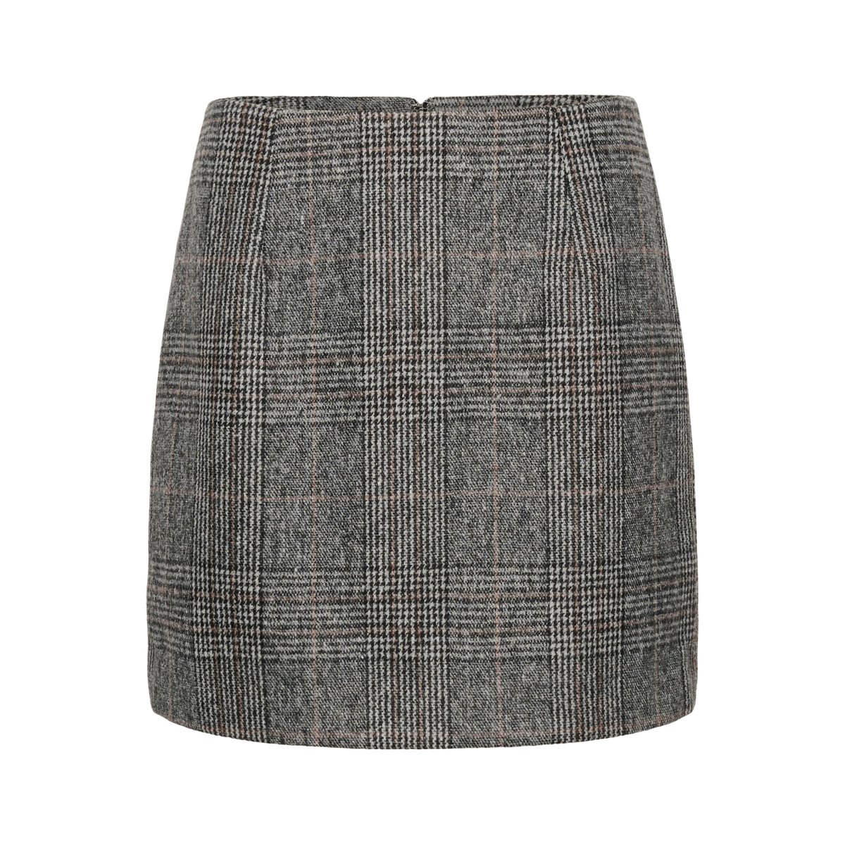 Jupe cintrée gris a carreaux grey prince of wales check, KAFFE