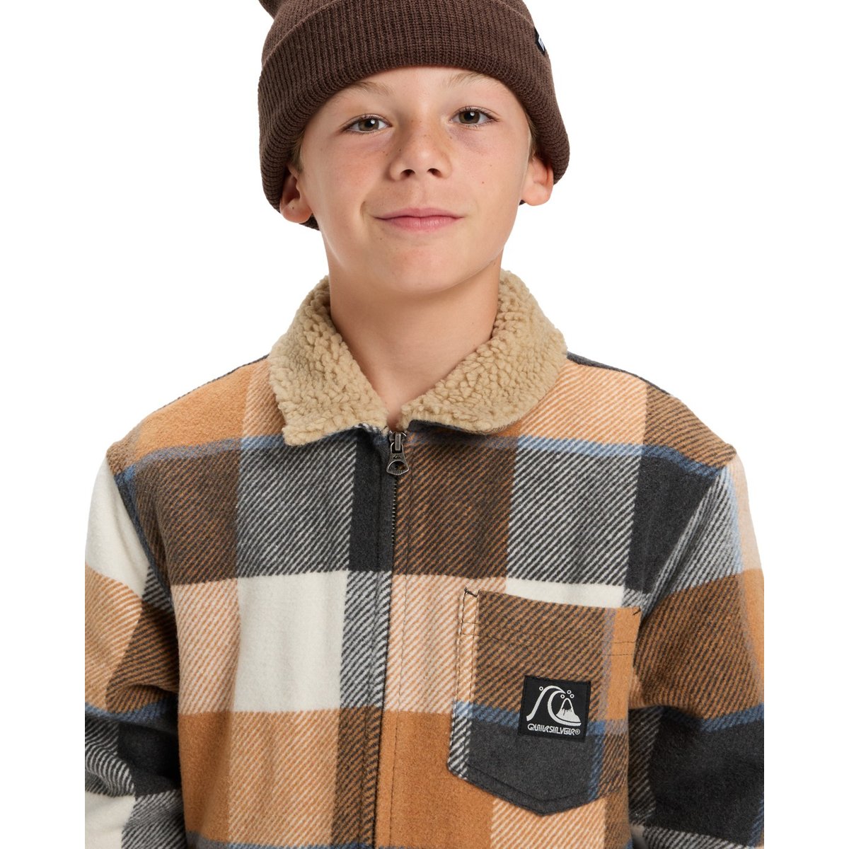 Veste Harrington DNA SHERPA HARRINGTON marron almond sherpa harrington, QUIKSILVER