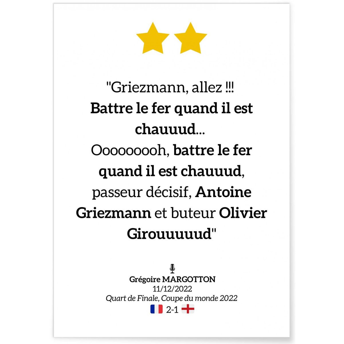 Affiche Battre le fer quand il est chaud blanc, L'AFFICHERIE