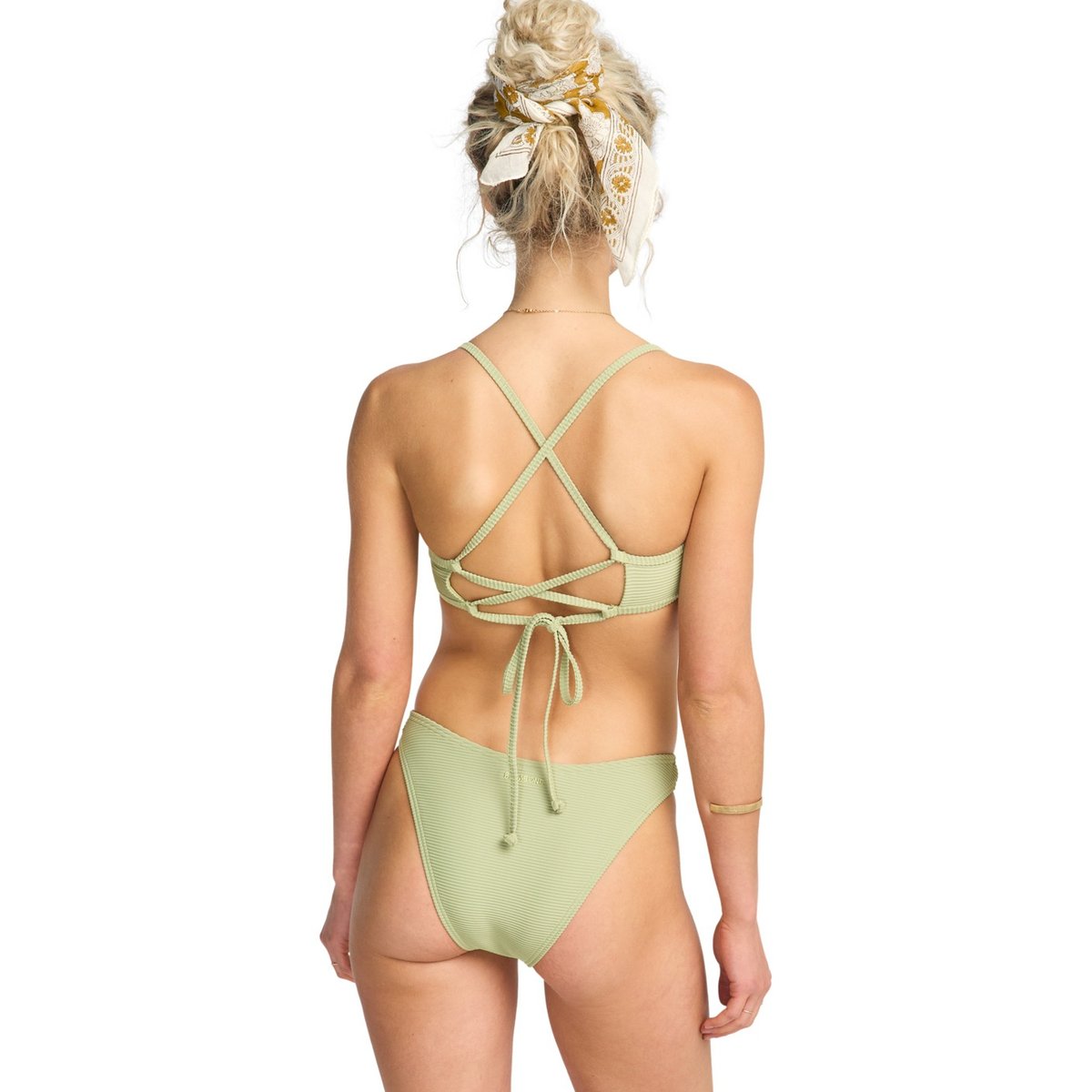 Haut de maillot à couvrance intégrale TANLINES LACE UP vert avocado, BILLABONG