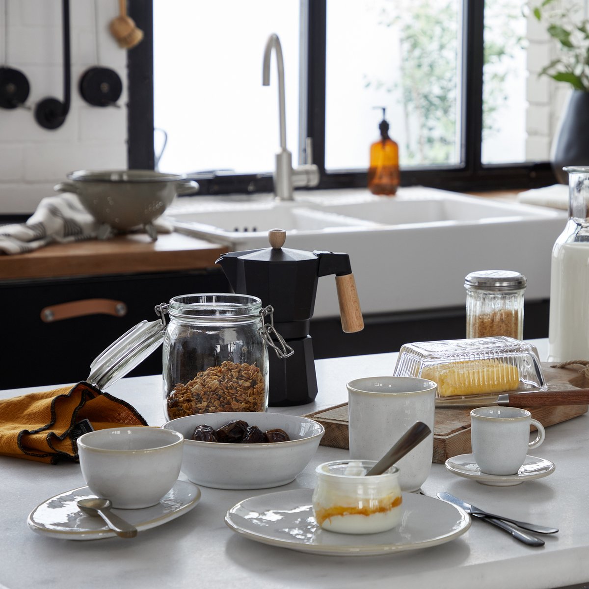 Tasse à thé en eco grès, PLANO blanc, COSTA NOVA