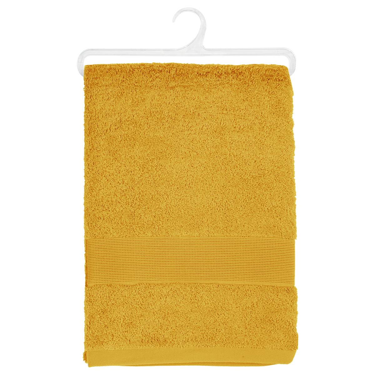 Drap de bain en coton ESSENTIEL moutarde, ATMOSPHERA