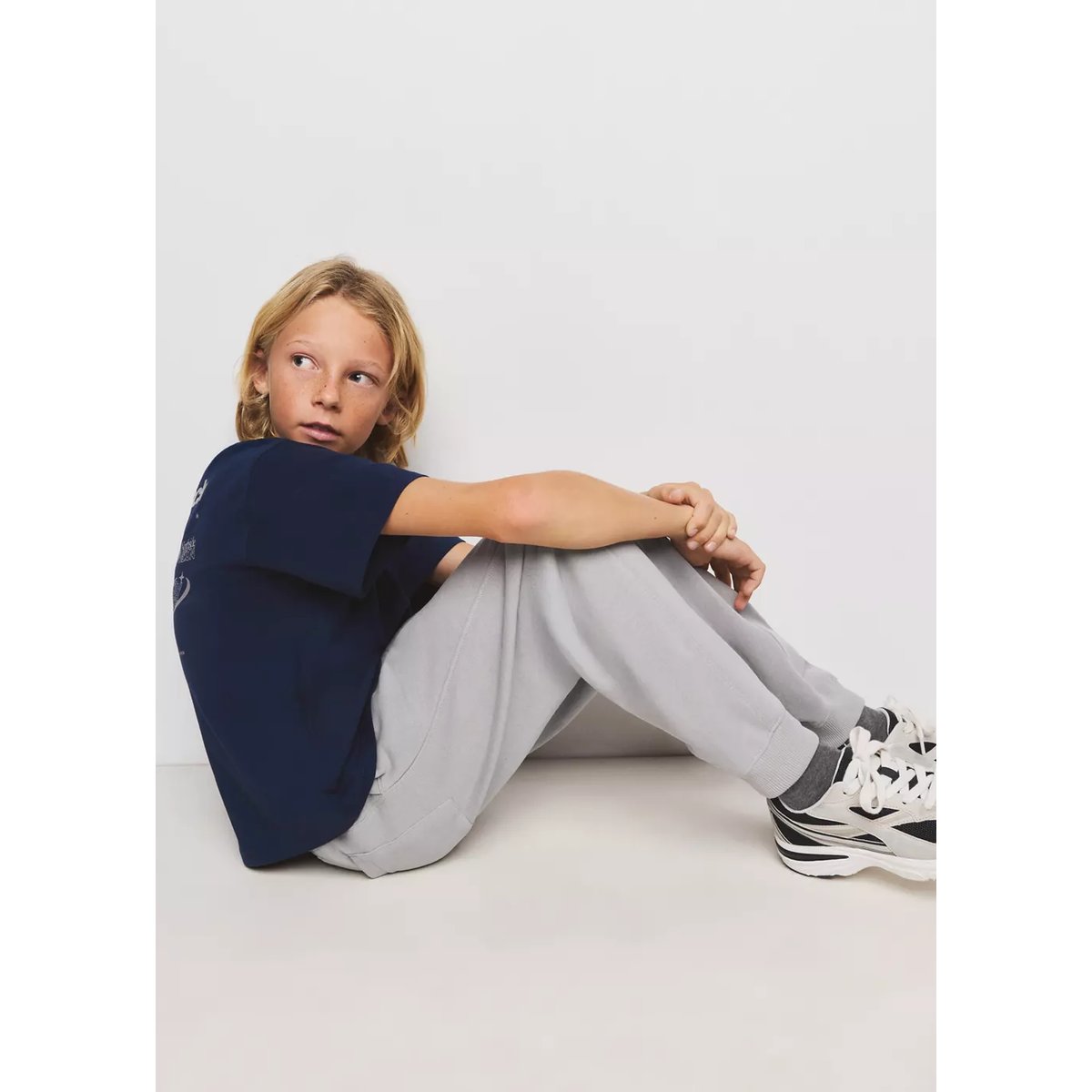 Pantalon jogger relaxed gris, MANGO KIDS