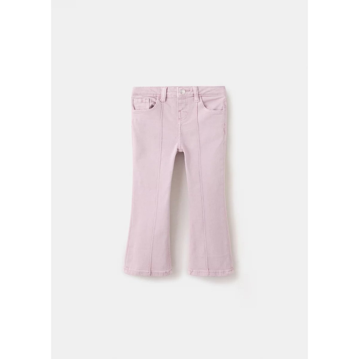Jean flare à coutures décoratives violet clair/pastel, MANGO BABY