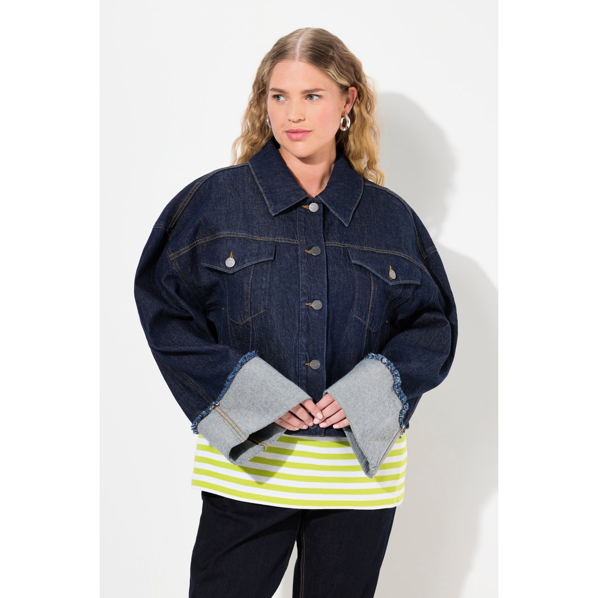 Veste en jean stretch lavage rincé, ULLA POPKEN