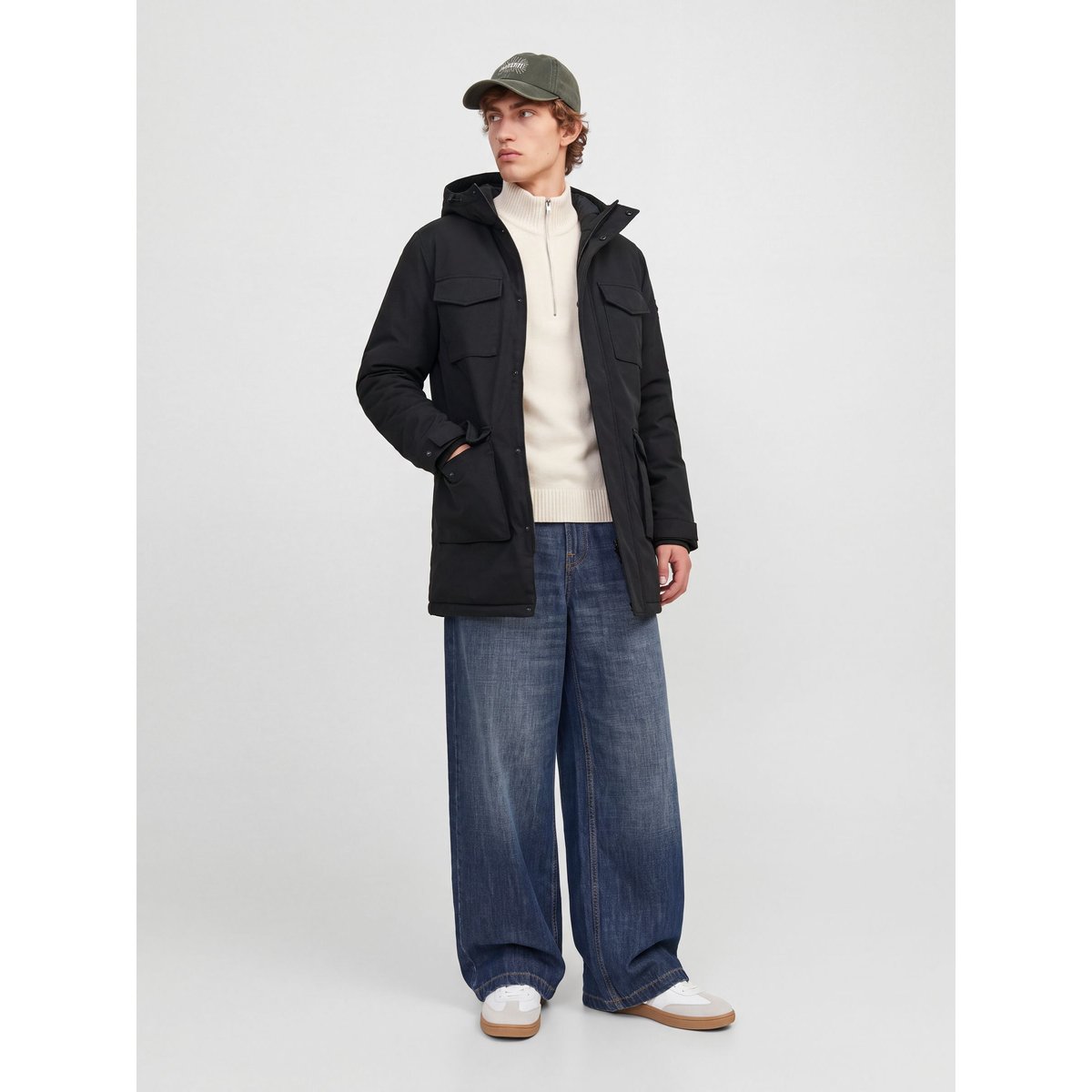 Parka black 1, JACK & JONES