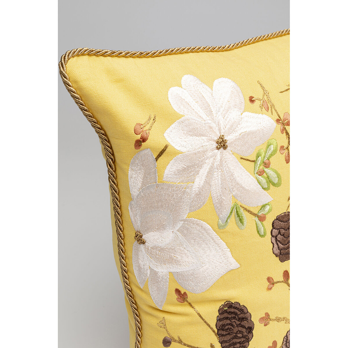Coussin Arbusti 50x50cm jaune, KARE DESIGN