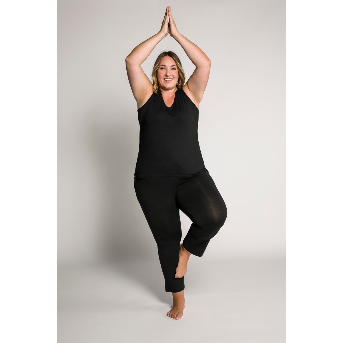 Pantalon de yoga longueur 7/8 classique noir, ULLA POPKEN