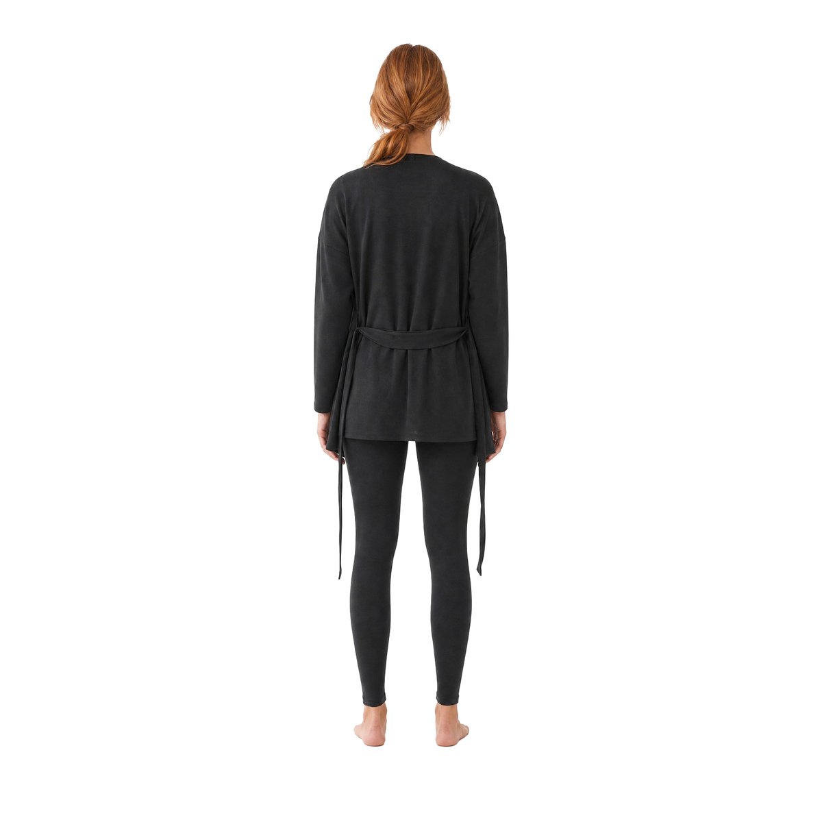 Ensemble 3 pièces homewear grossesse et allaitement anthracite, VERTBAUDET