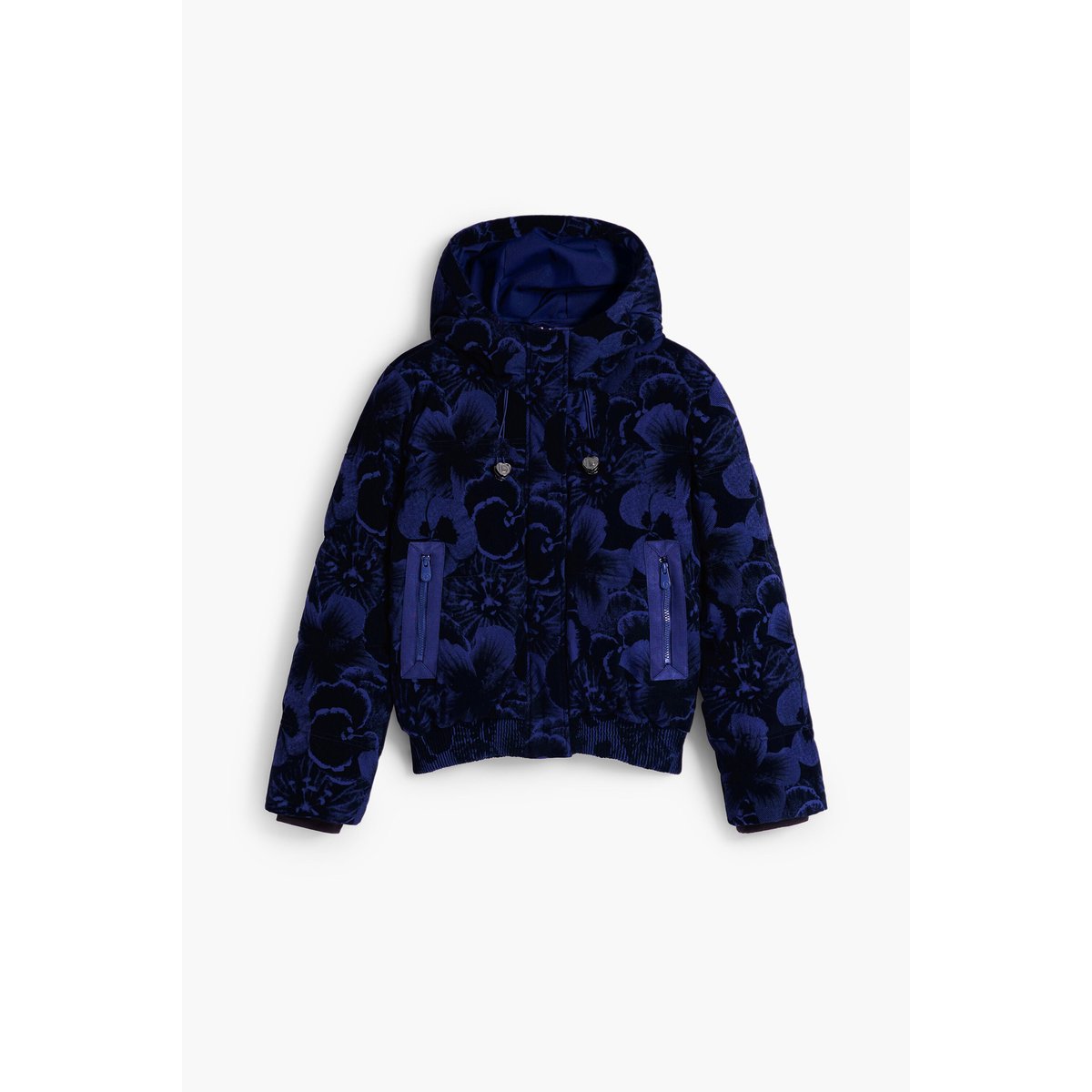 Manteau matelassé court bleu, DESIGUAL