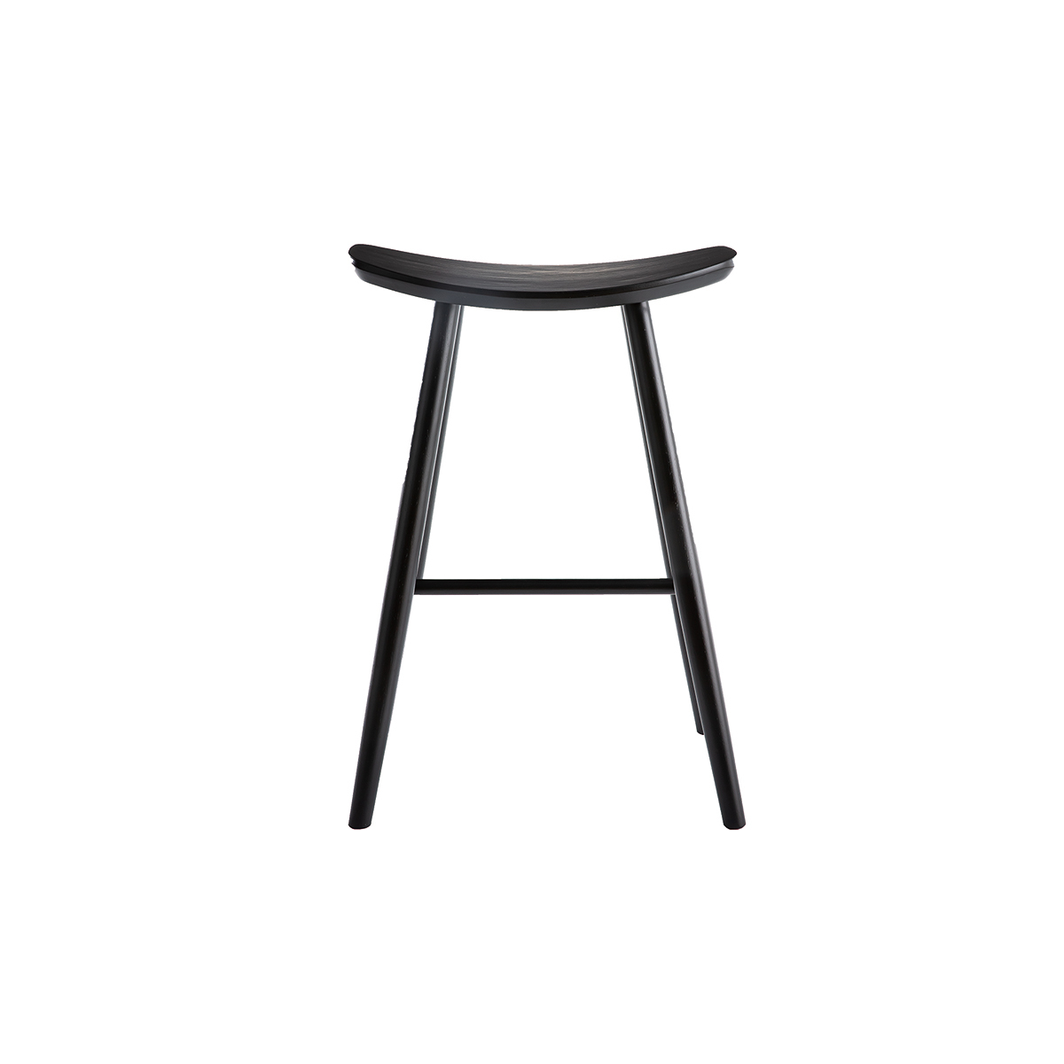 Tabouret de bar design H65 cm DEMORY noir, MILIBOO