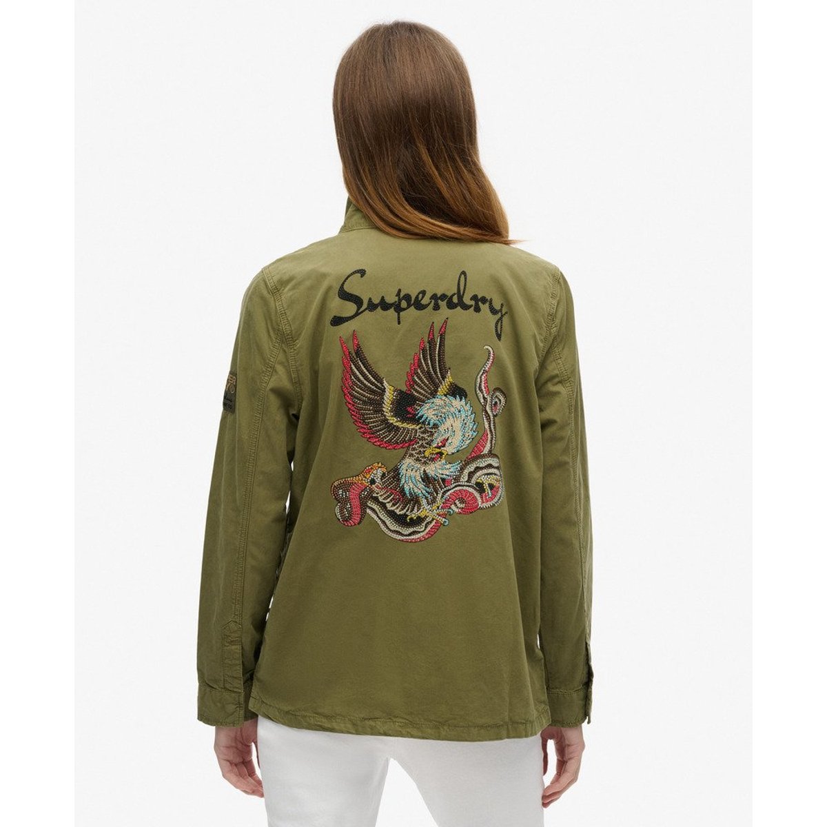 Veste militaire fantaisie M65 kaki foncé, SUPERDRY