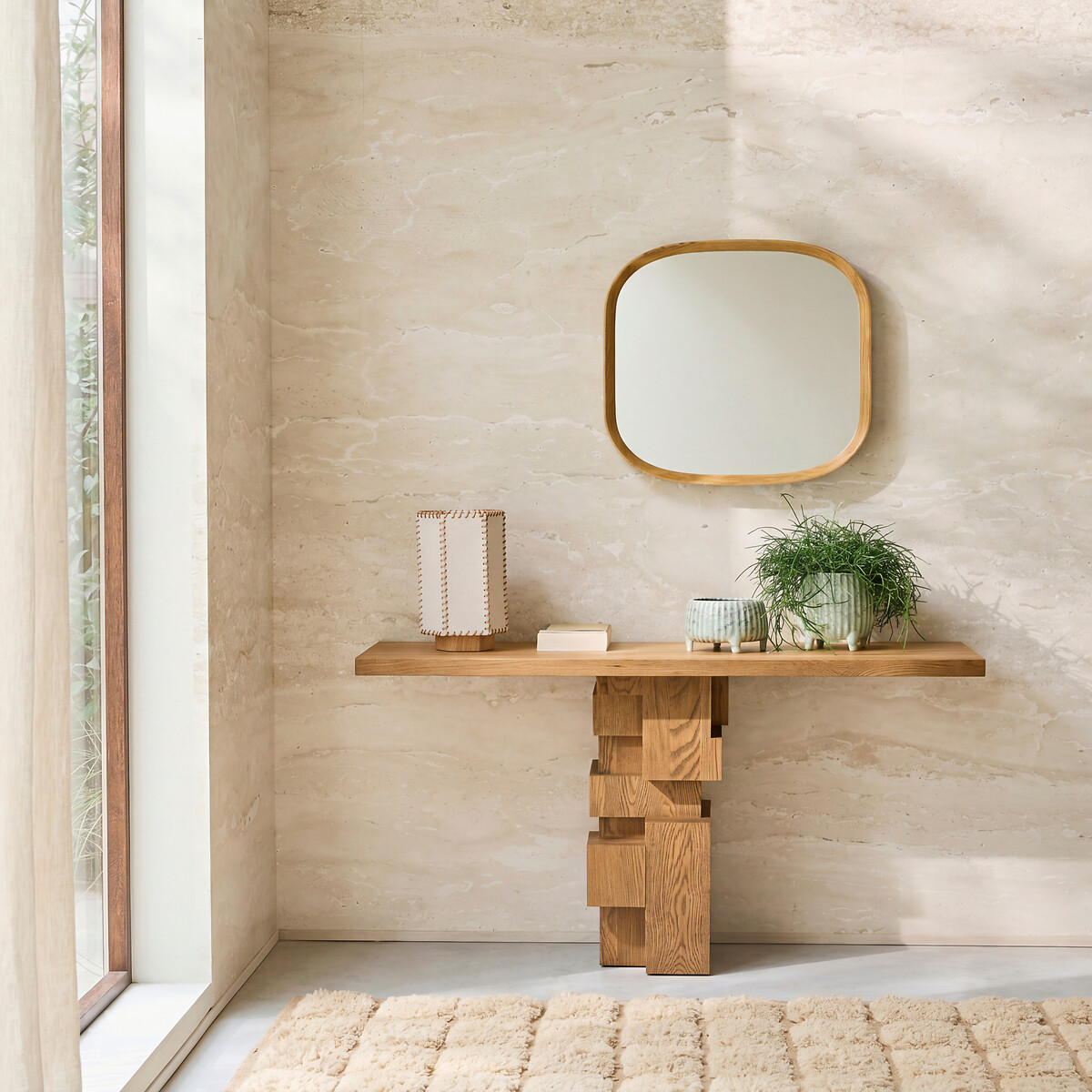 Kimal console table in stained oak aged oak, AM.PM