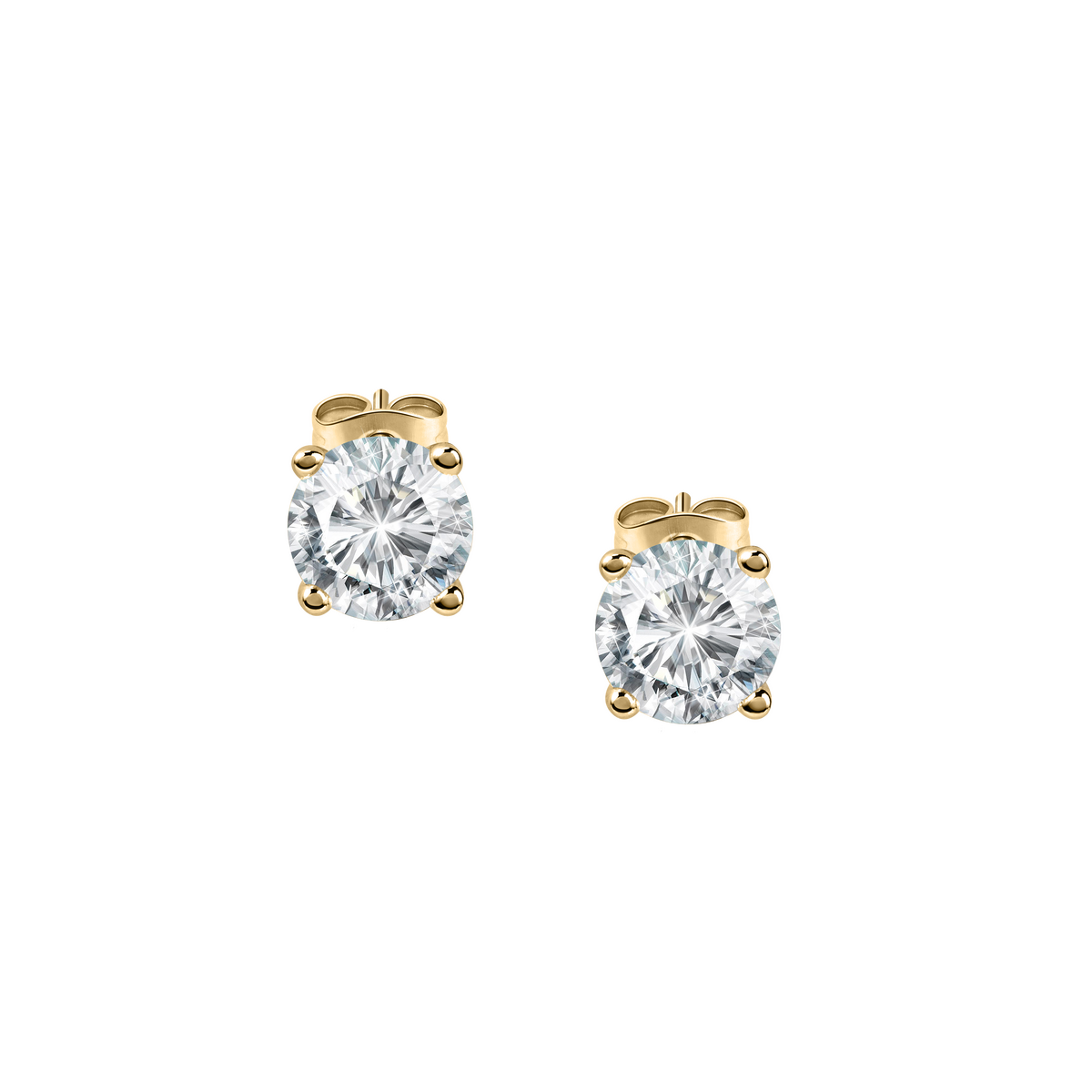 Boucles d'oreilles en or jaune 750 or jaune, BLUESPIRIT