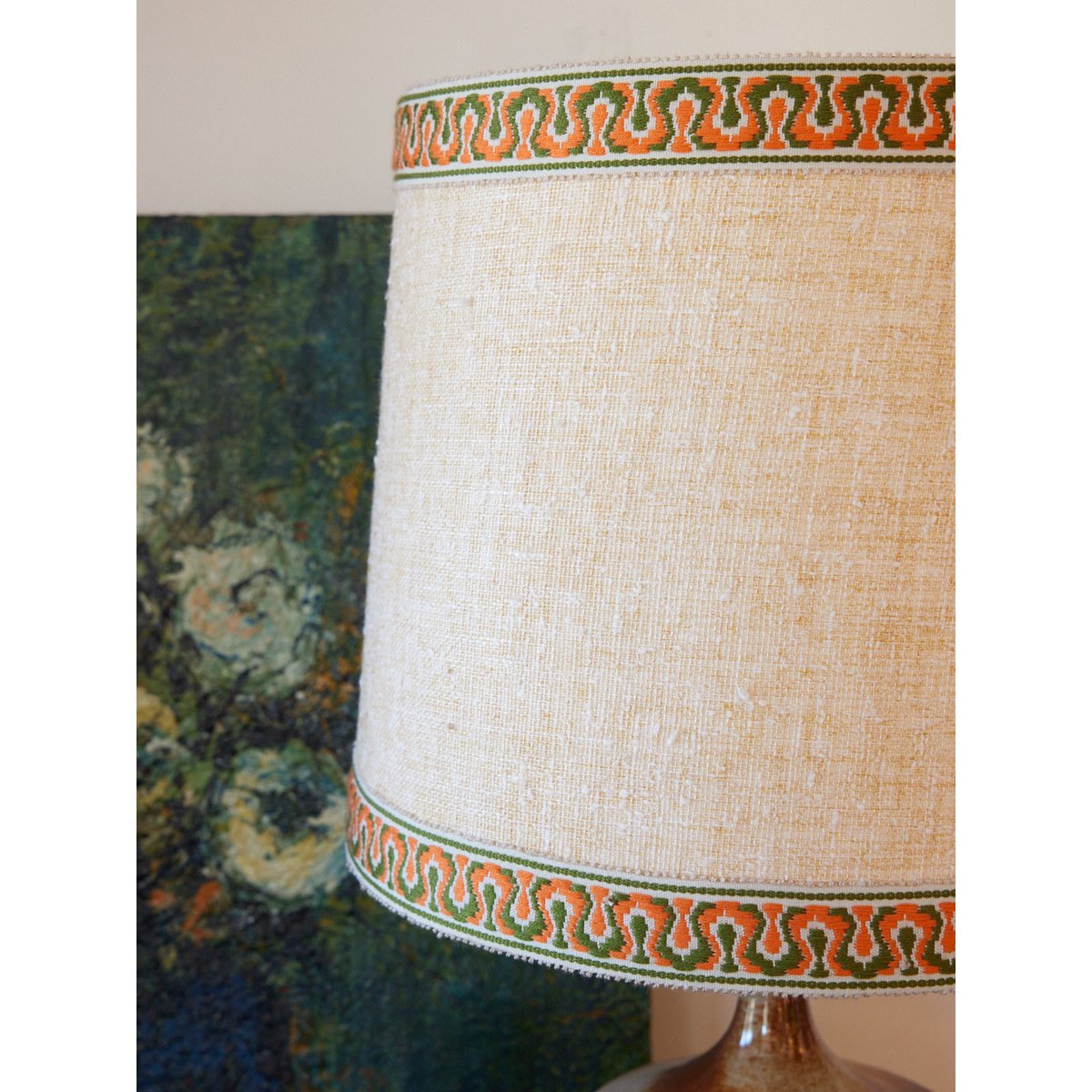 Lampe seventies en céramique Julia N°1051 - Bon état beige, DEBONGOUT