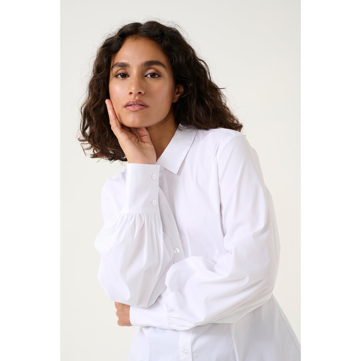 Long sleeved shirt blanc optical white, KAFFE