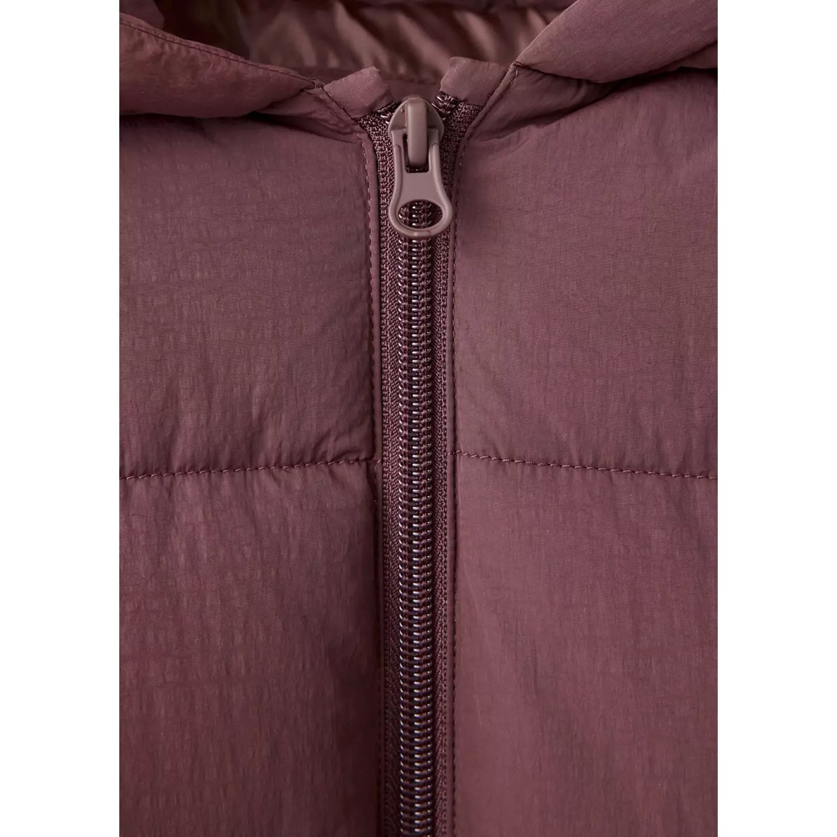 Anorak matelassé à capuche rouge foncé, MANGO KIDS