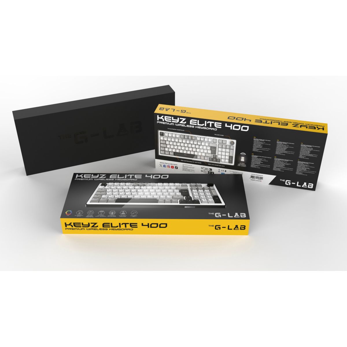 Clavier gamer sans fil KEYZ ELITE 400 WG couleur unique, THE G-LAB
