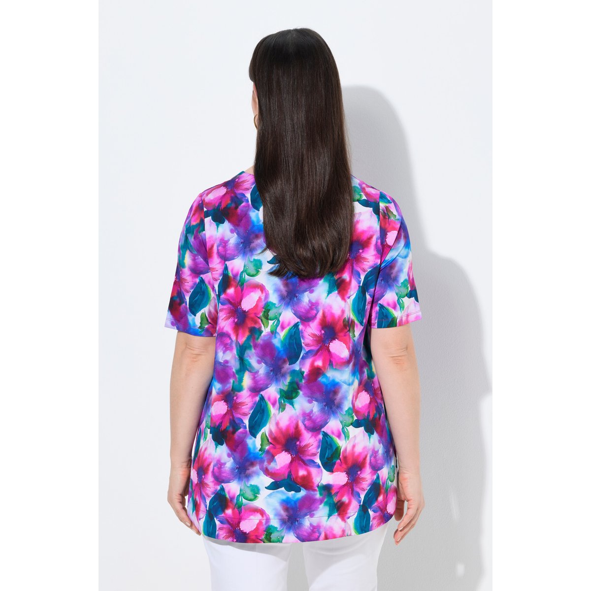 T-shirt au tombé fluide blanc neige, ULLA POPKEN