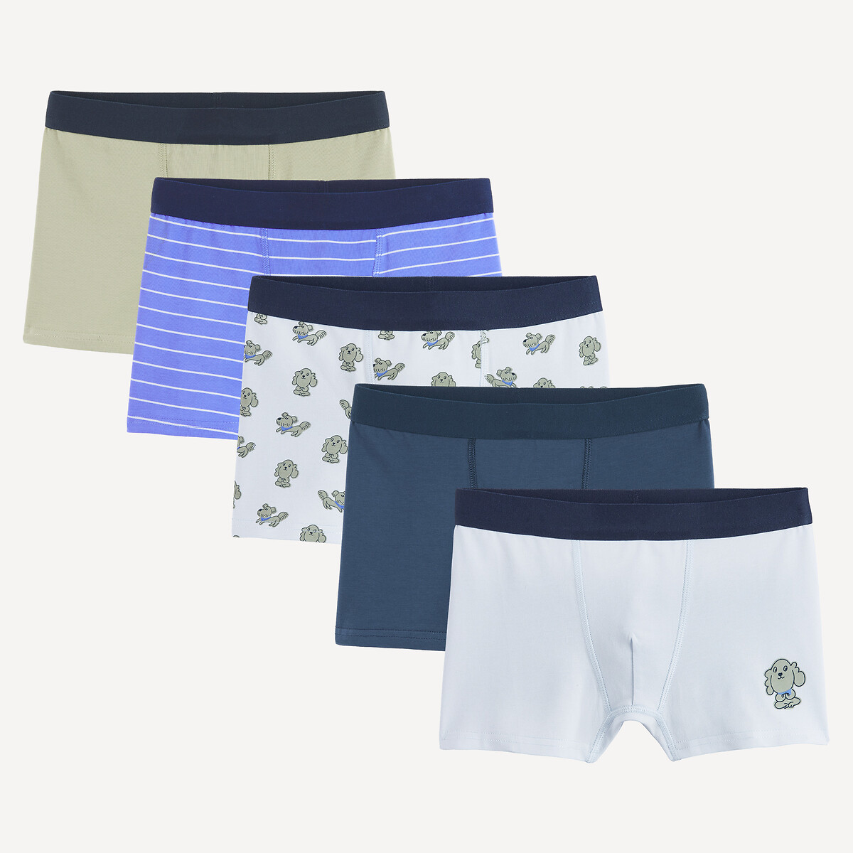 Lote de 5 boxers com estampado de cães sortido, LA REDOUTE COLLECTIONS