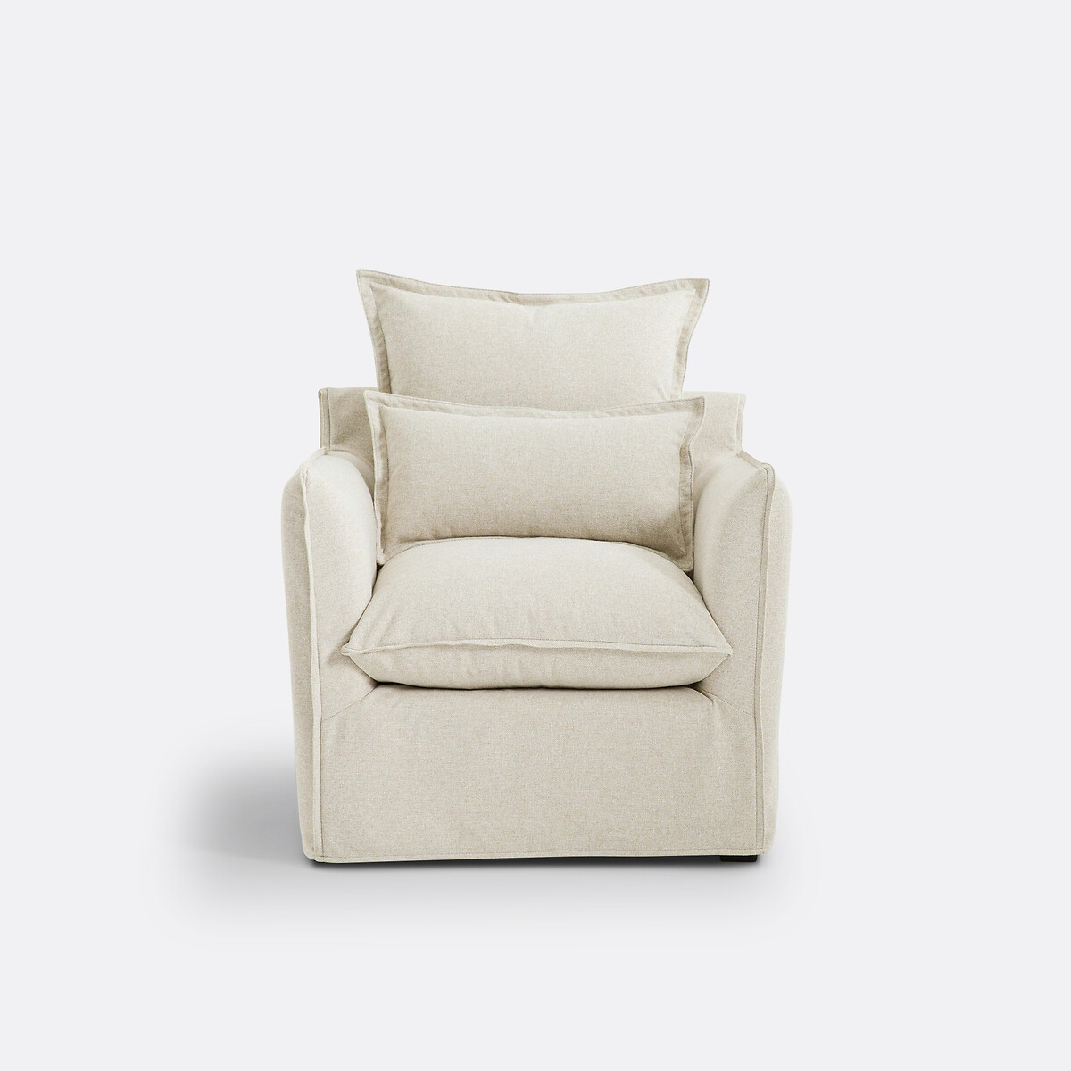 Housse de fauteuil polyester, Odna ecru, LA REDOUTE INTERIEURS