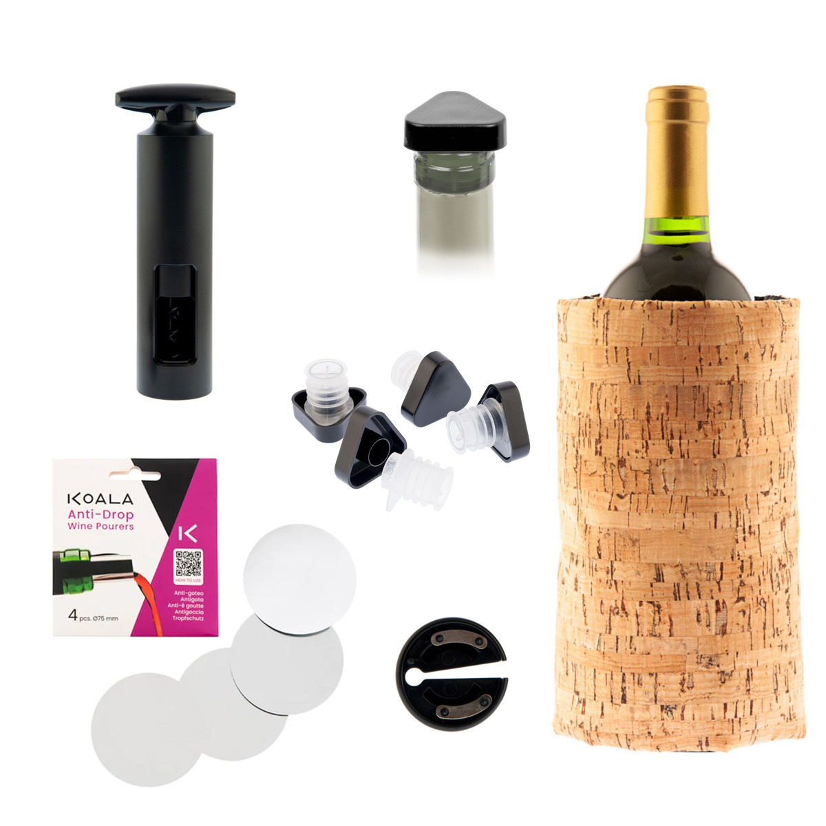 Set exploration 4 pièces pour la dégustation des vins - APÉRIFUN couleur unique, KOALA