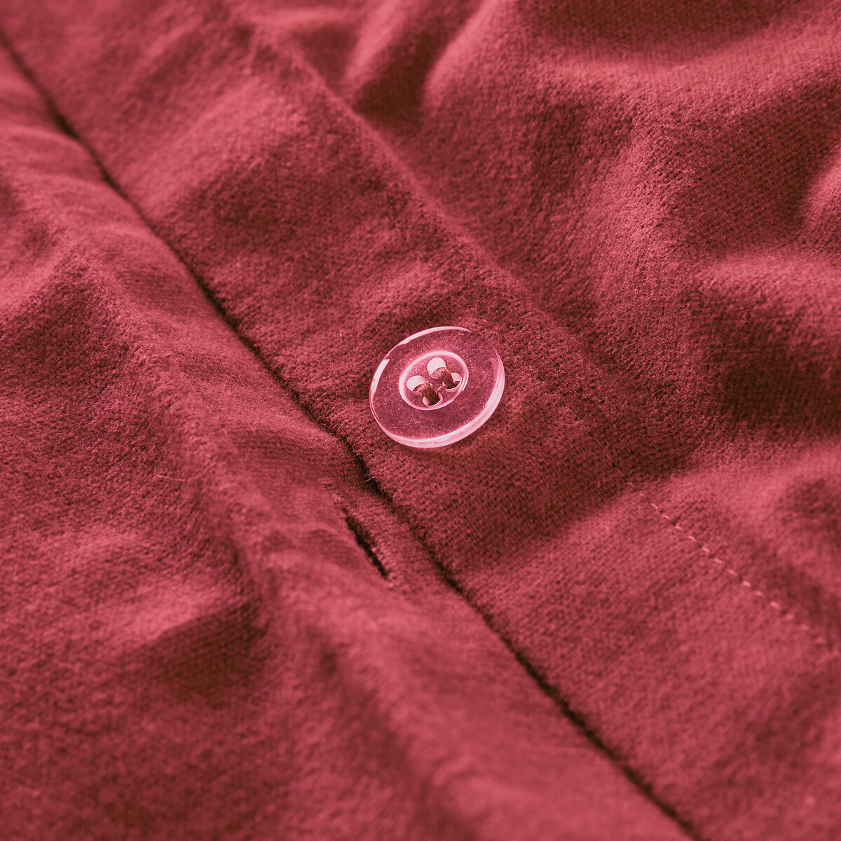 Clara Brushed Cotton Duvet Cover burgundy, LA REDOUTE INTERIEURS